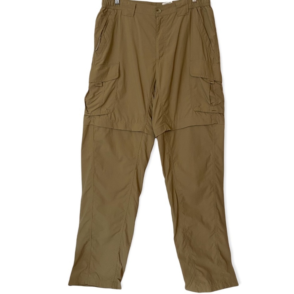 Columbia Titanium 2-in-1 Mens Shorts Pants Combo Sport Hike Trail Khaki Cargo M